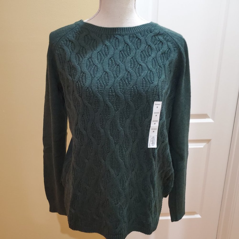 NWT Sonoma Womans Fancy Cable knit sweater